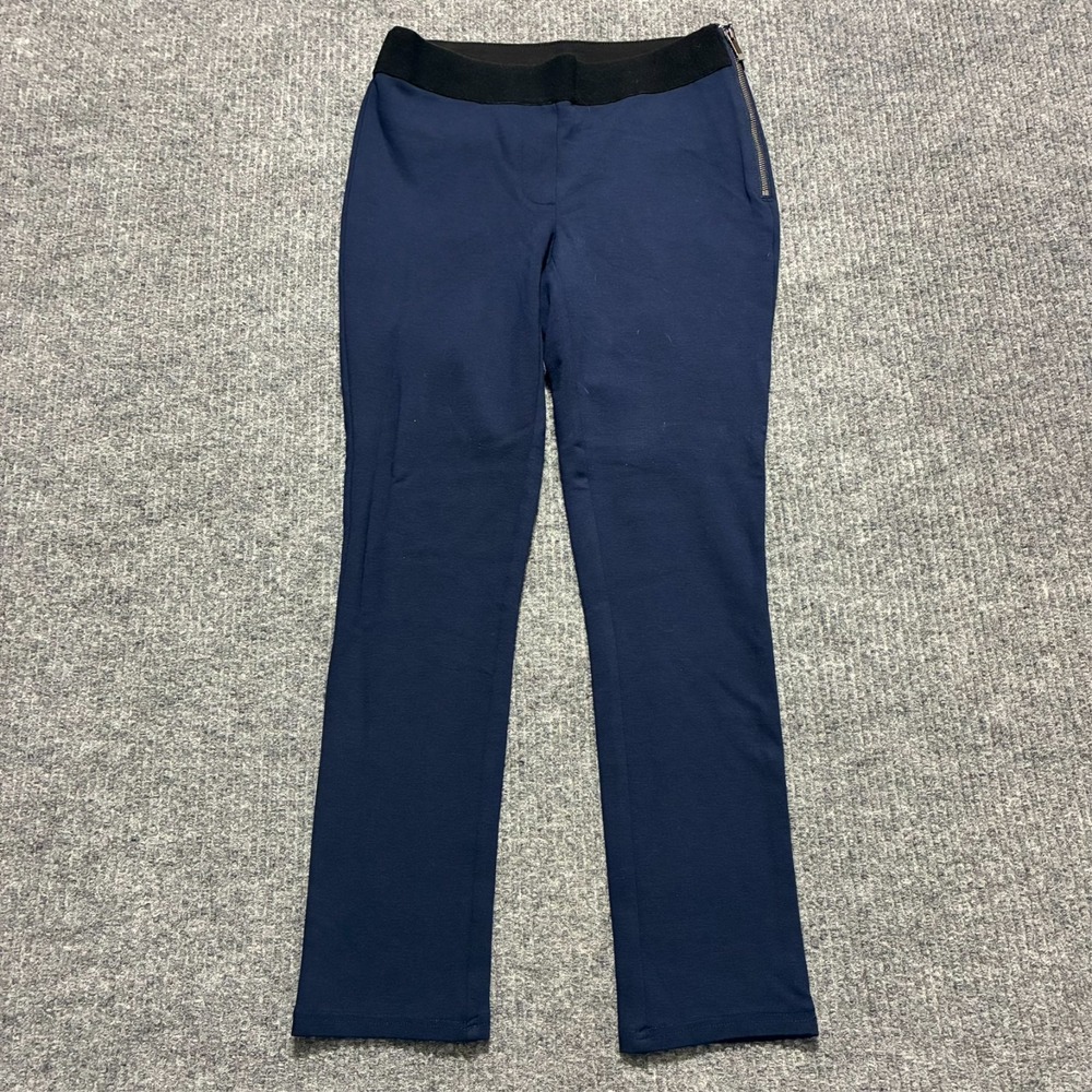 White House Black‎ Market Pants W25" Navy Slim Fit Side Zip Modern Low Rise